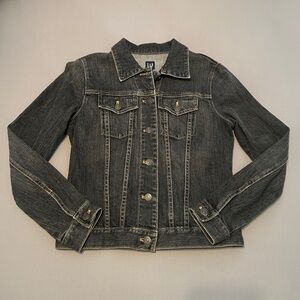Gap Women's Black Wash Denim Jean Jacket Size Small, RN 54023